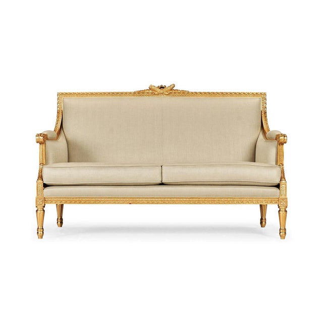 The Neoclassical Settee shows the refined elegance and clear lines of French Neoclassical design. Its straight, balanced...