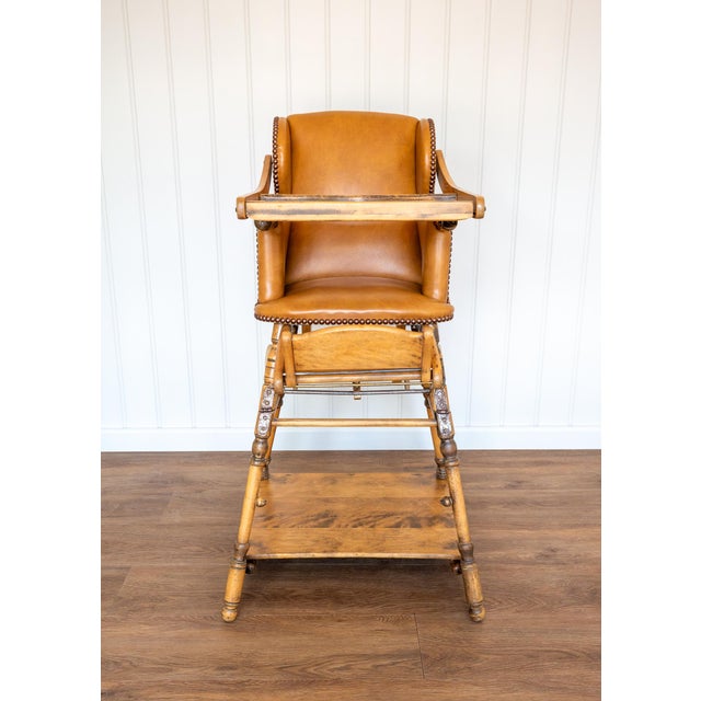 Mid-Century Modern Childrens Metamorphic Highchair Buggy Early Learner, 1930s For Sale - Image 10 of 18