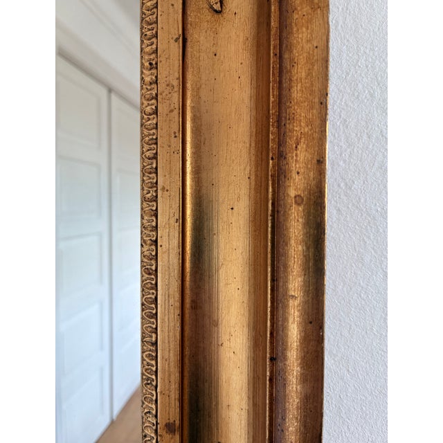 Large Antique Napoleon III Giltwood French Wall Mirror, 19th Century For Sale - Image 9 of 12