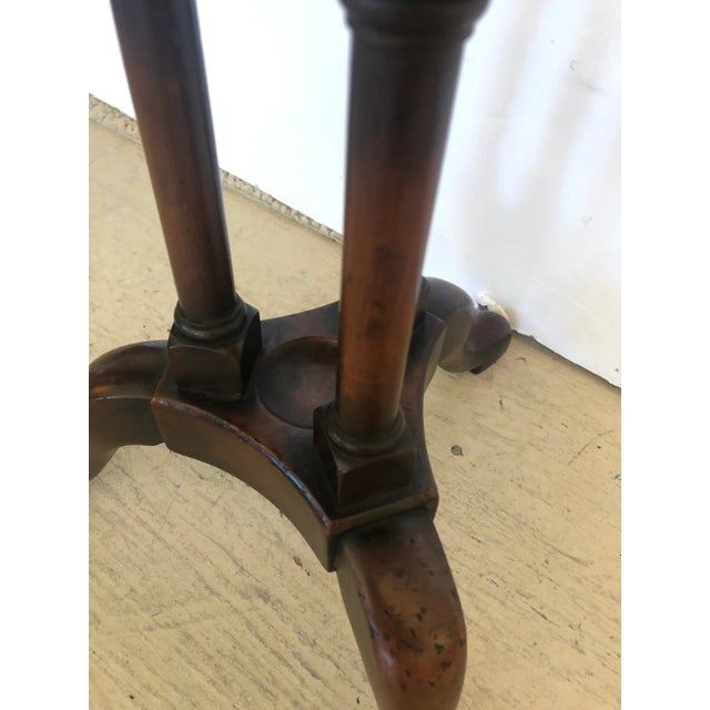 Brown Antique Crotch Mahogany Chippendale Style Side Drinks Table For Sale - Image 8 of 11
