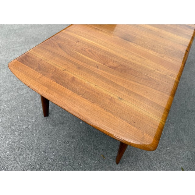 Mid-Century Modern 1950's Solid Walnut Dining Table + Leaves + Pad Protector by Bissman Furniture For Sale - Image 13 of 18