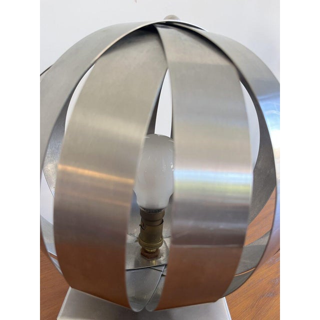 Chrome Moon Table Lamp For Sale - Image 9 of 13