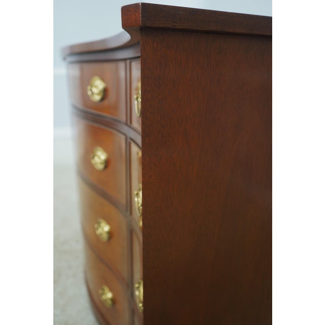 Baker Historic Charleston Mahogany Bow Front Dresser For Sale - Image 15 of 18