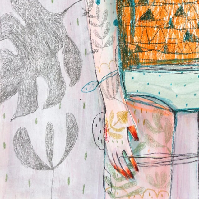 In a Playful Labyrinth With Nature - Whimsical Figurative Art on Paper Original Artwork by Silvia Pavarini For Sale In Los Angeles - Image 6 of 8