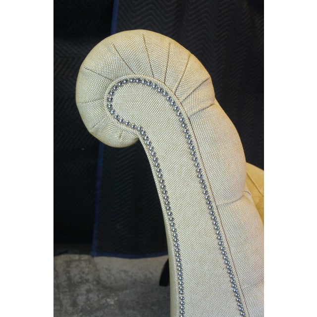 Lexington Upholstery Traditional Beige Tufted Althena Chaise Lounge For Sale - Image 6 of 12