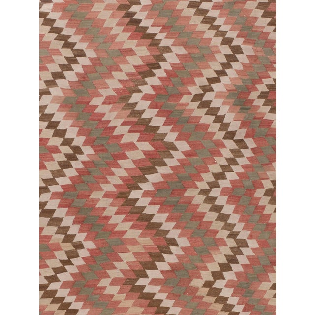 1940s Vintage Turkish Kilim 5'5 X 9'2 For Sale - Image 5 of 8