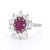 Vintage Marguerite Ring in Gold with Ruby and Diamonds For Sale - Image 11 of 14