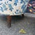 Vintage Barrel-Back Blue Floral Armchair For Sale - Image 9 of 12