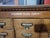 Brown Antique Tiger Oak File Cabinet Circa. 1900 (24) Drawers For Sale - Image 8 of 11