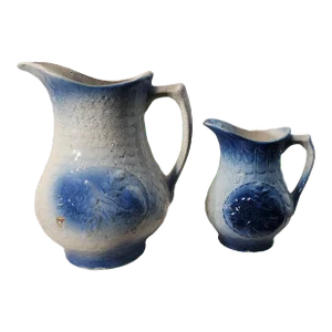 1905-25 Hull Pottery Salt Glazed Pitchers - a Pair
