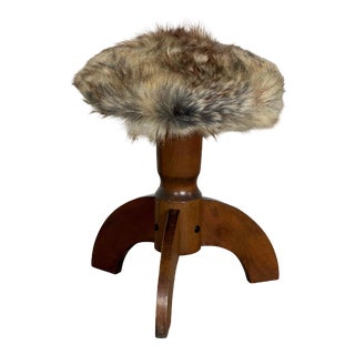 Vintage Scandinavian Sculptural Oak Tripod Stool, 1940s For Sale