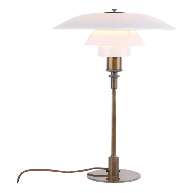 Table Lamp in Burnished Brass by Poul Henningsen for Louis Poulsen, 1930s For Sale
