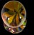 Bulbous Orange Marbled Flared Lip Art Glass Vase For Sale - Image 16 of 16