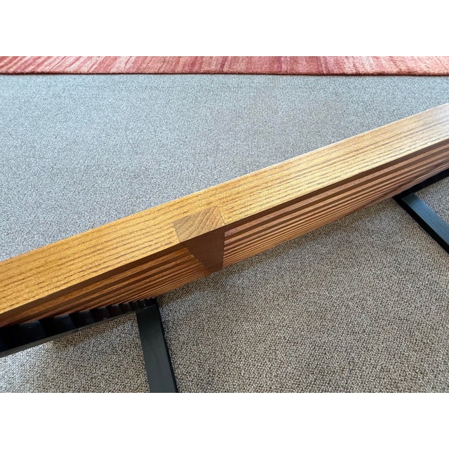 Mid Century Modern Slat Bench / Coffee Table Designed Attributed to George Nelson for Herman Miller For Sale - Image 10 of 12
