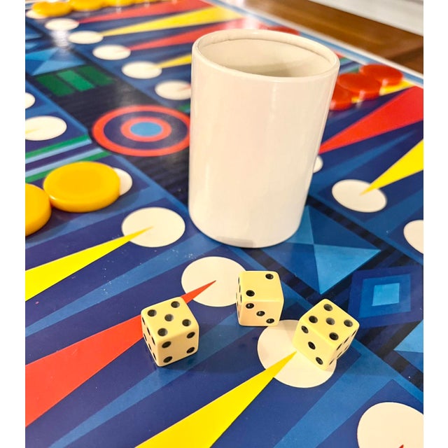 Rare mid-century modern backgammon set designed by American pop artist George Ortman Set was made by Danish design company...