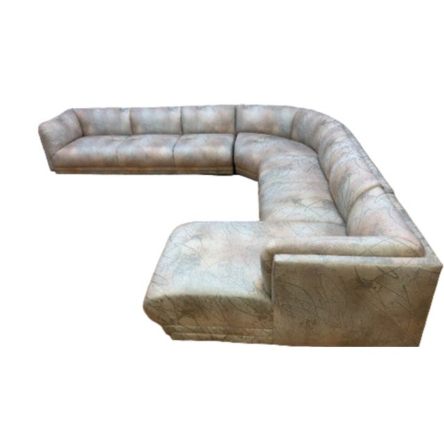 Postmodern L Shaped Sectional Sofa by Bernhardt for Reupholstery For Sale - Image 10 of 10