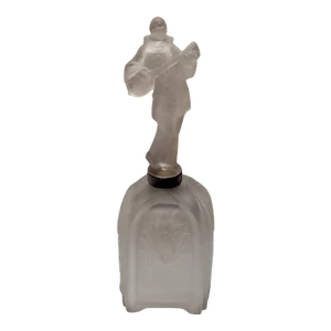 1920s Art Deco Frosted Glass Jester Figurine Lamp
