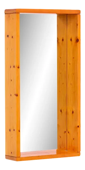 Rectangular Mirror with Wooden Frame by Maison Regain, 1970s