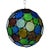 21st Century Moroccan Glass Ball Style Frosty Multicolor Lantern For Sale
