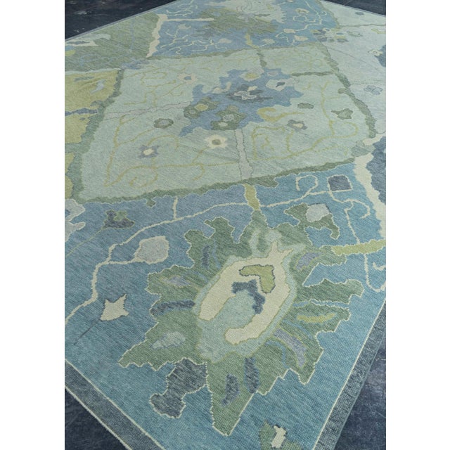 Turkish Turkish Oushak Rug 9'10" x 14'3" #19034 For Sale - Image 3 of 8