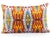 Saffron Silk Velvet Ikat Accent Pillow For Sale - Image 8 of 8