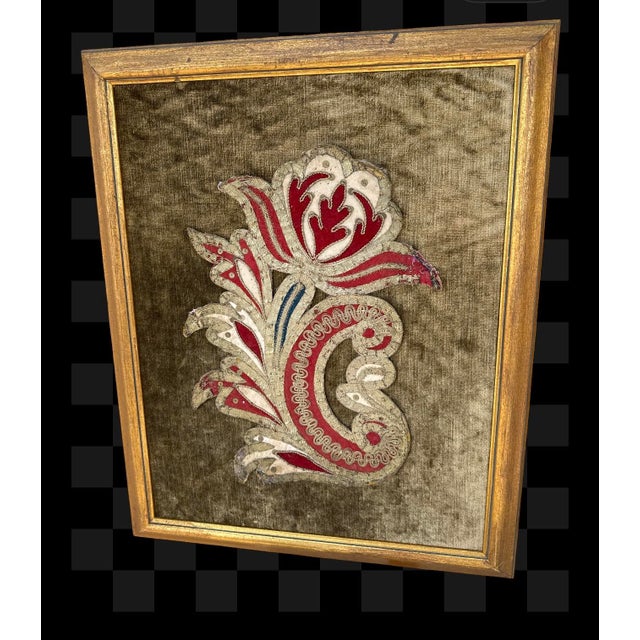 Antique Italian Framed Embroidered Pieces.- A Pair For Sale In West Palm - Image 6 of 8