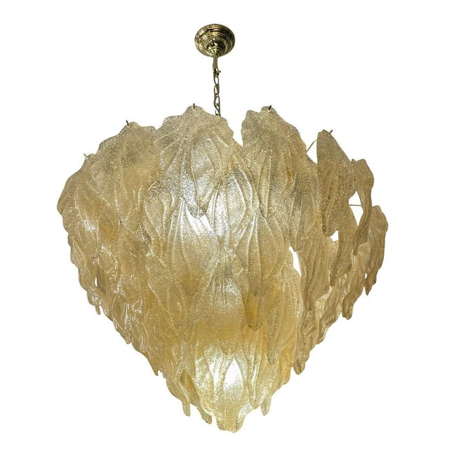 Murano Glass Waterfall Gold Leaf Lamp, 1970s For Sale - Image 9 of 9
