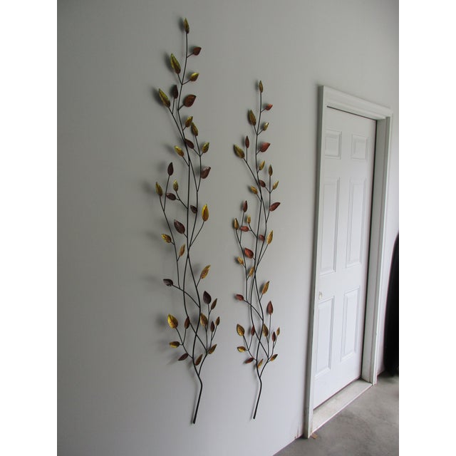 Metal Leaf and Vine Wall Art a Pair Chairish