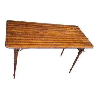 Mid 19th Century Antique American Made Pull Up Sewing Table For Sale