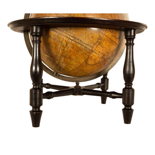 Antique Pair Georgian Terrestrial & Celestial Globes on Stands, Signed J. & W. Cary, 1802 and T. M. Bardin 1800 For Sale - Image 16 of 18