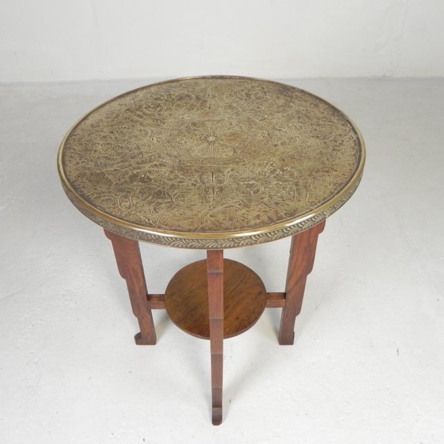 Vintage Art Deco Coffee Table with Brass Top, 1930s For Sale - Image 15 of 18