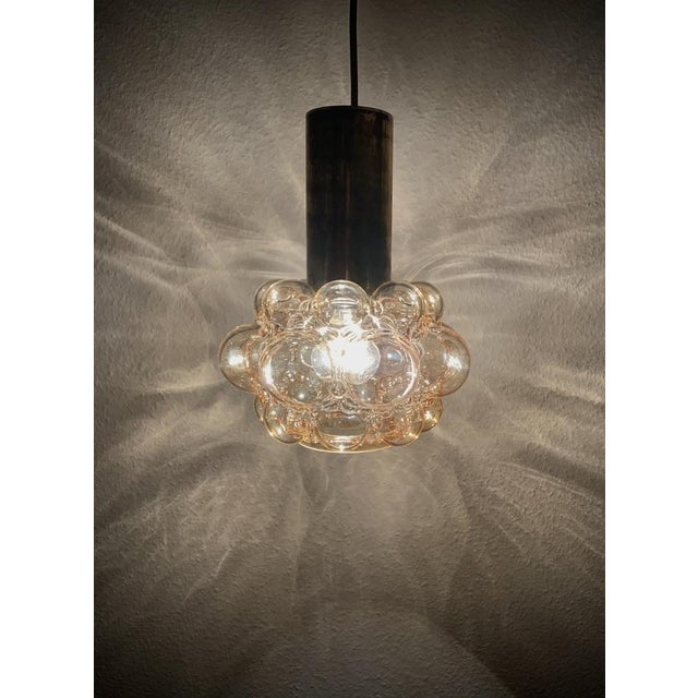 Bubble Glass Pendant Lamp by Helena Tynell for Glashütte Limburg, 1970s For Sale - Image 6 of 14
