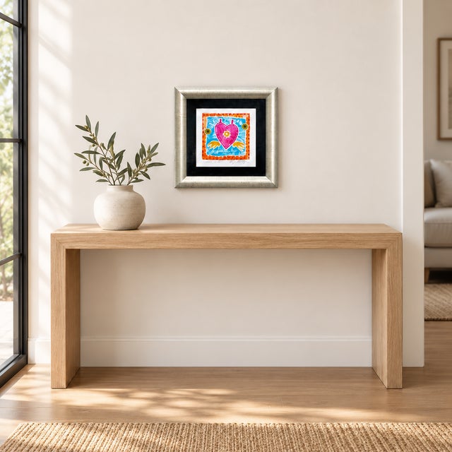 Alejandro López Álvarez “Corazón Alado” Signed Hand-Finished Collagraph, Framed For Sale - Image 10 of 10