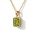 Contemporary Natural Peridot Emerald Cut Bezel Set Pendant, August Birthstone Statement Pendant for Women For Sale - Image 3 of 3