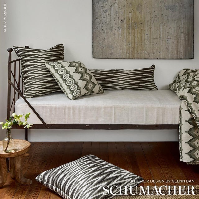 2020s Sample - Schumacher Pathway Fabric In Green For Sale - Image 5 of 6