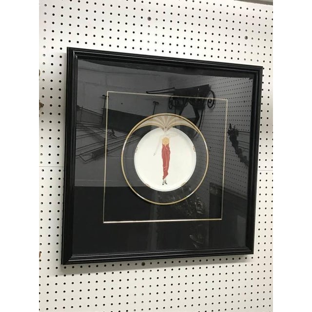 Ceramic Erte Framed Collector Plate "Le Soleil" For Sale - Image 7 of 8