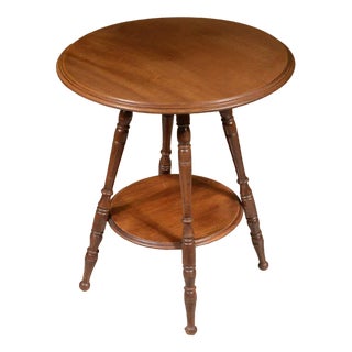Aesthetic Movement Walnut Circular Occasional Table, 1870s For Sale