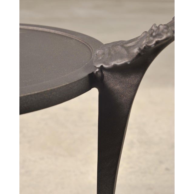 Michael Taylor Arcadia Bronzed Aluminum Garden Drinks Table For Sale - Image 12 of 18