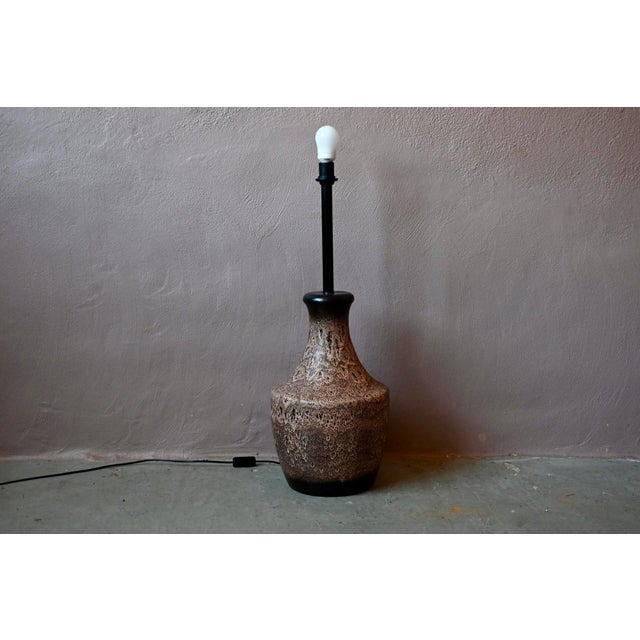 Fat Lava Glazed Stoneware Floor Lamp, West Germany, 1970s For Sale - Image 6 of 9