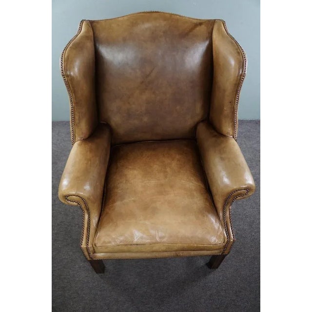 Vintage Club Chair in Leather For Sale - Image 6 of 9