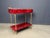 Italian Lacquered Goatskin and Parchment Serving Bar Cart from Aldo Tura, 1960s For Sale - Image 6 of 9