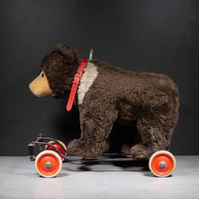 Vintage Steiff Mohair Riding Bear Toy-Germany For Sale - Image 4 of 10
