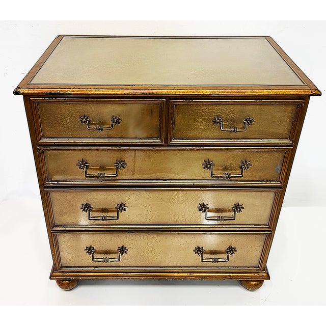 Early 21st Century Vintage Theodore Alexander Eglomise Mirrored Chests, Pair For Sale - Image 5 of 10