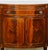 Late 20th Century Showstopping Flame Mahogany Demilune Cabinet – Bookmatched Veneer, Federal Revival For Sale - Image 4 of 4