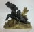 Antique French bronze sculpture on gilt base or two infants playing outside.Wonderful expressions and detail. Letter G...