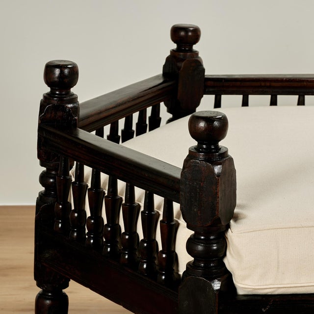 19th Century Antique Indian Meditation Bench. For Sale - Image 5 of 9