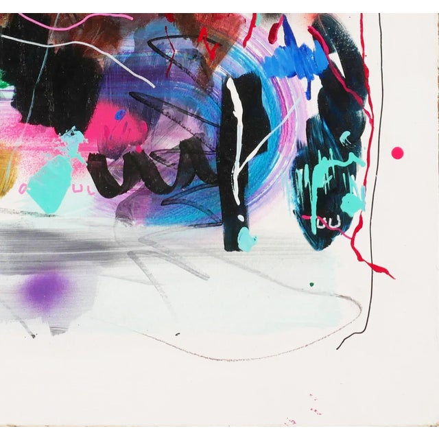 Contemporary 2022 "Jazz Study Volume Three" Colorful Abstract Mixed Media Painting by David Hardaker For Sale - Image 3 of 13