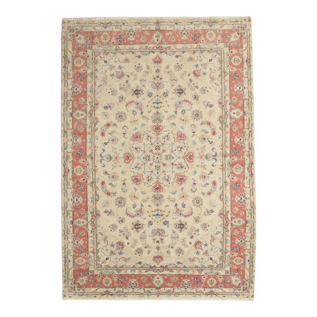 Vintage Hand-Knotted Persian Tabriz Rug 6'8" X 9'8" For Sale