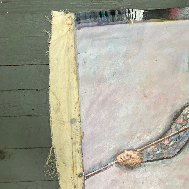 1980s Original Surrealist Expressionist Acrobat Painting “The Wound” For Sale - Image 4 of 5