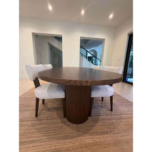 Restoration Hardware Rh / Restoration Hardware - Byron 84” Dining Table + 6 Padua Chairs - Brown Oak For Sale - Image 4 of 6